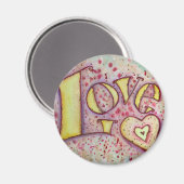Inspirerend Love Word Art Magnet Painting (Voorkant / Achterkant)