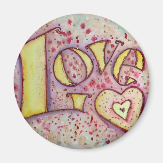 Inspirerend Love Word Art Magnet Painting (Voorkant)