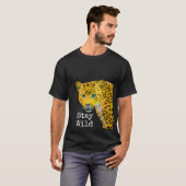 Inspirerend luipaard Verblijf Wild Black T-shirt (Voorkant volledig)