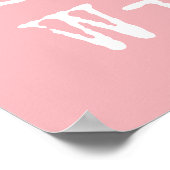 Inspirerend luipaard Verblijf Wilde Roze Poster (Hoek)