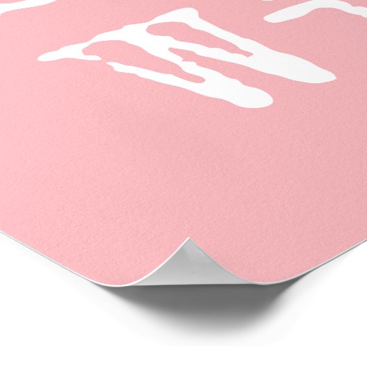 Inspirerend luipaard Verblijf Wilde Roze Poster (Hoek)