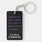 Inspirerend Lupus Warrior Zoek een zuiver Paars Sleutelhanger (achterkant)