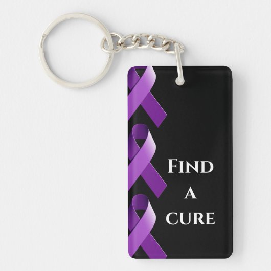 Inspirerend Lupus Warrior Zoek een zuiver Paars Sleutelhanger (Voorkant)