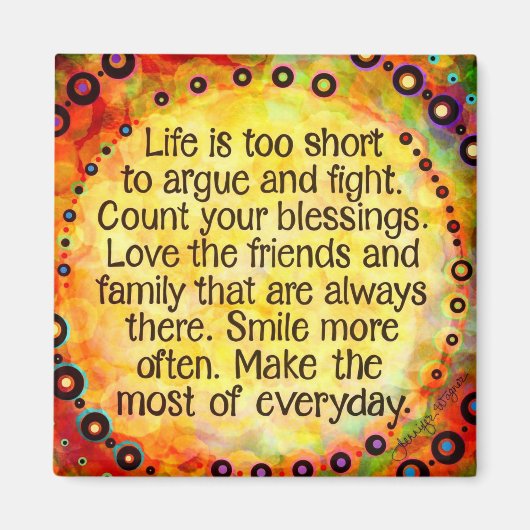 Inspirerend maakt het meeste van elke dag magneet (Voorkant)