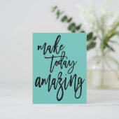 Inspirerend maakt vandaag geweldig script Blauwgro Briefkaart (Staand voorkant)