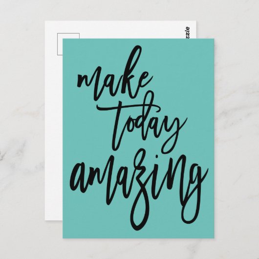 Inspirerend maakt vandaag geweldig script Blauwgro Briefkaart (Voorkant / Achterkant)