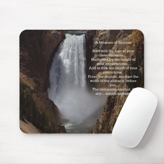 Inspirerend maatstaf van succes muismat (Met muis)