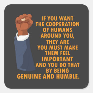 Inspirerend Macht Leiders Zwart Geschiedenis Maand Vierkante Sticker