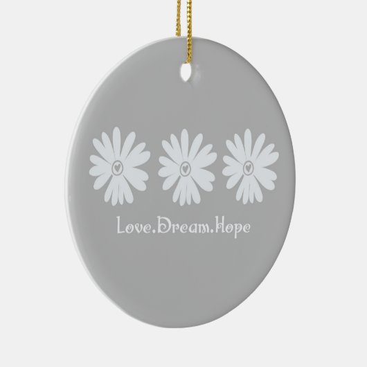 Inspirerend madeliefjes keramisch ornament (Rechts)