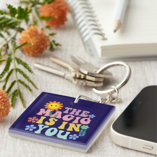Inspirerend magie zit in je Wordart-Sleutelhanger Sleutelhanger