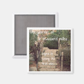 Inspirerend magneet - De reis vooruit (Voorkant / Achterkant)