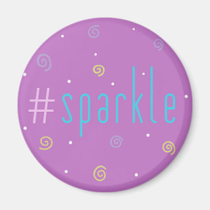 Inspirerend magneet - roze hashtag Mag #sparkle!