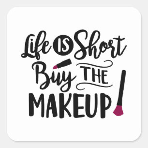 Inspirerend make-up Artiest verkoop Vierkante Sticker