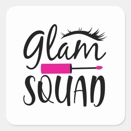 Inspirerend make-up Kunstenaar verkoop Vierkante S Vierkante Sticker (Voorkant)