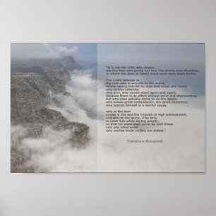 Inspirerend Man in de Arena Roosevelt Quote Poster