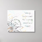 Inspirerend mandala citeert wandcanvas canvas afdruk (Voorkant)