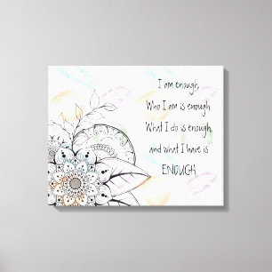 Inspirerend mandala citeert wandcanvas canvas afdruk