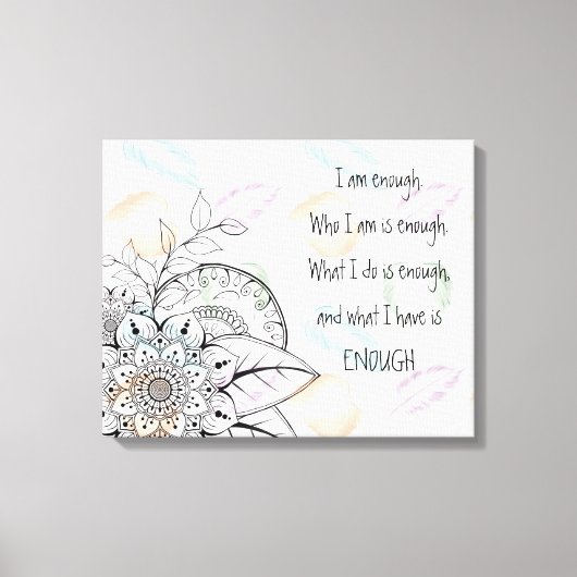 Inspirerend mandala citeert wandcanvas canvas afdruk (Voorkant)