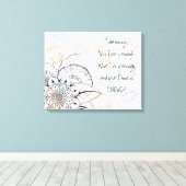 Inspirerend mandala citeert wandcanvas canvas afdruk (Insitu (Houten vloer))