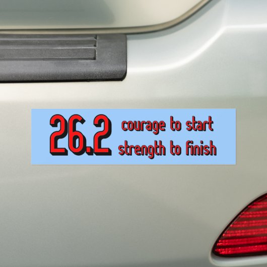 Inspirerend marathon bumpersticker (Op auto)