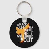 Inspirerend martiumarts zwarte gordel sleutelhanger (Voorkant)