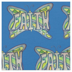 Inspirerend materiaal van de blauw-Faith Butterfly Stof
