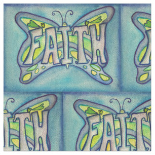 Inspirerend materiaal van de blauw-Faith Butterfly Stof