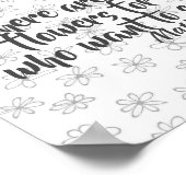 inspirerend Matisse citaat over schattige bloemenk Poster (Hoek)