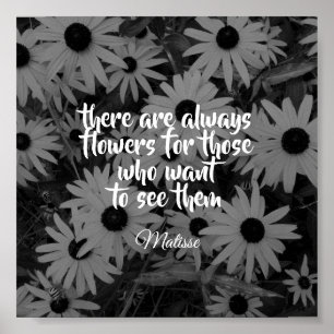 inspirerend Matisse quote bloemen natuur foto Poster
