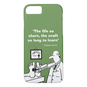 Inspirerend medisch citaat en grappig Afbeelding iPhone 8/7 Hoesje