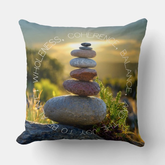 Inspirerend, Meditatief, Opbeurend Kussen (Voorkant)