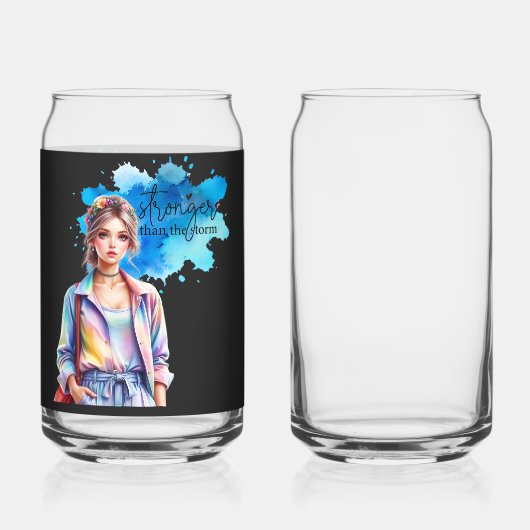 Inspirerend Meisje Grafisch ontwerp Blikvorm Glas (Voorkant)