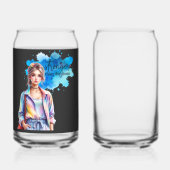Inspirerend Meisje Grafisch ontwerp Blikvorm Glas (Achterkant)