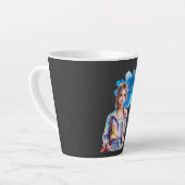 Inspirerend Meisje Grafisch Ontwerp Latte Mok (Linkerhoek)