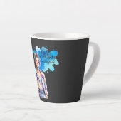 Inspirerend Meisje Grafisch Ontwerp Latte Mok (Rechterhoek)