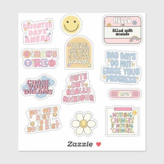 Inspirerend Mental Health Sticker Pack (Vel)