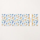 Inspirerend met de hand geïllustreerd libellenpatr yogamat (Voorkant (horizontaal))