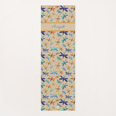 Inspirerend met de hand geïllustreerd libellenpatr yogamat (Voorkant)