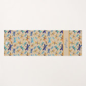 Inspirerend met de hand geïllustreerd libellenpatr yogamat (Voorkant (horizontaal))