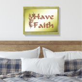 Inspirerend met Faith Flowering Tree Canvas Afdruk (Insitu (Slaapkamer))