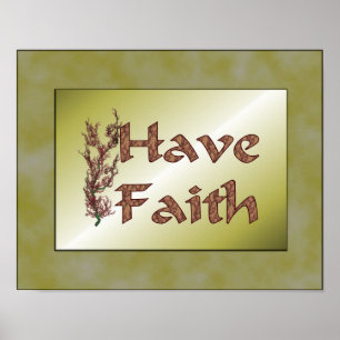Inspirerend met Faith Flowering Tree Poster