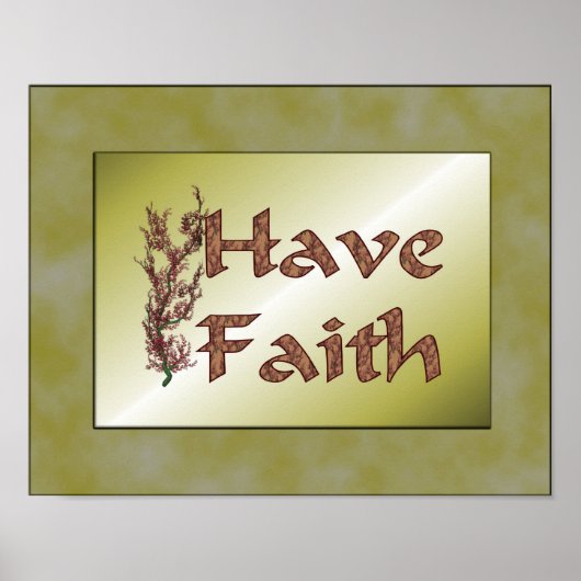 Inspirerend met Faith Flowering Tree Poster (Voorkant)