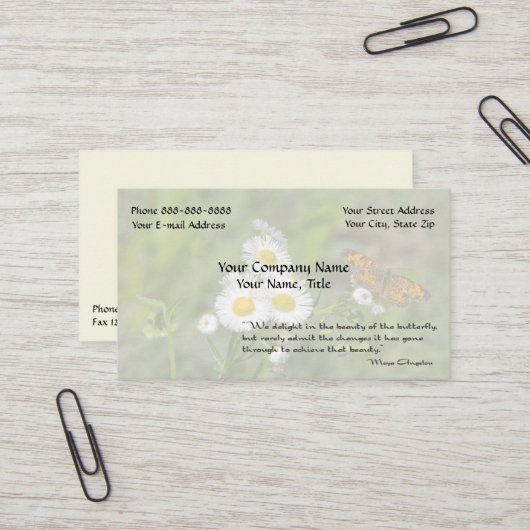 Inspirerend milieupsycholoog visitekaartje (Voorkant / Achterkant in situ)