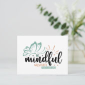 Inspirerend mindful dankbaar positief vriendelijk briefkaart (Staand voorkant)