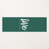 Inspirerend Mindfulness Quote Live in the Moment Yogamat (Voorkant (horizontaal))