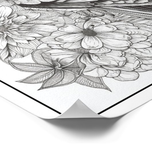 Inspirerend/Mindfulness Volwassen Kleurplaten Poster (Hoek)