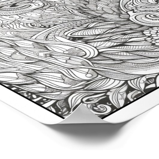 Inspirerend/Mindfulness Volwassen Kleurplaten Poster (Hoek)