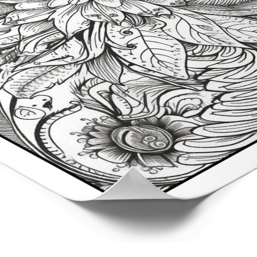 Inspirerend/Mindfulness Volwassen Kleurplaten Poster (Hoek)