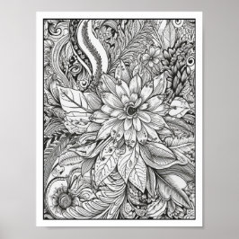 Inspirerend/Mindfulness Volwassen Kleurplaten Poster