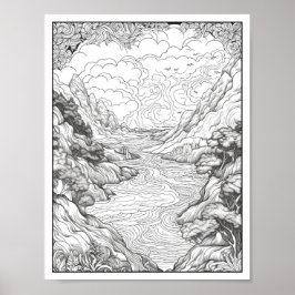 Inspirerend/Mindfulness Volwassen Kleurplaten Poster